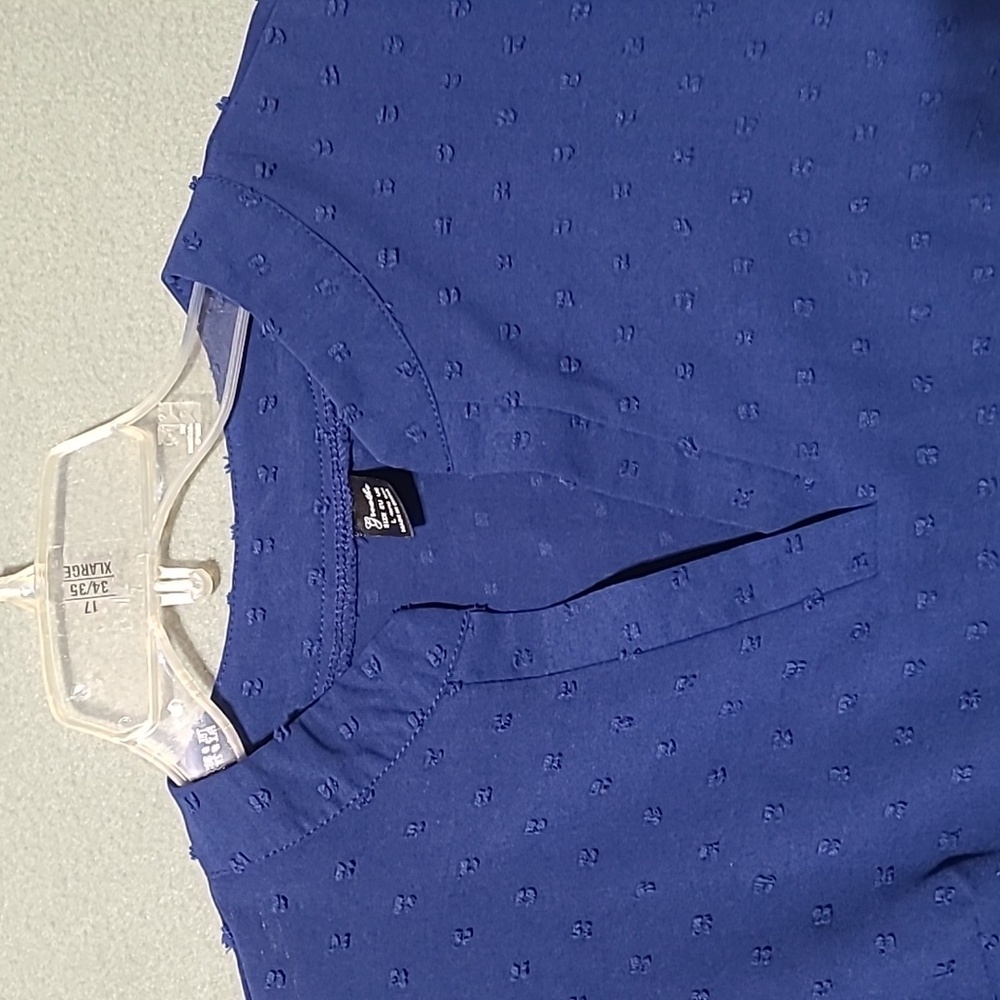 GREATHE Women's Blue Long Sleeve Blouse -‎ Size Large